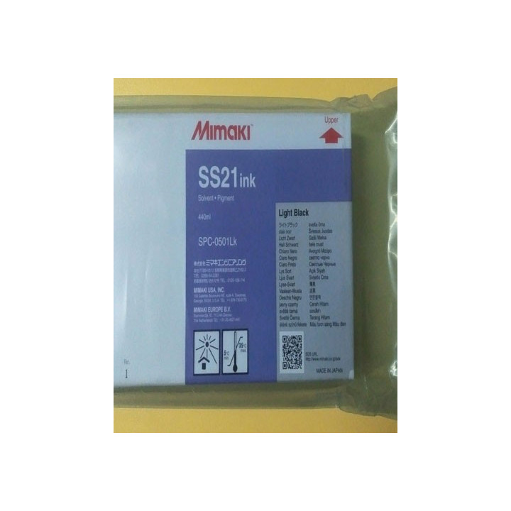 GENUINE MIMAKI SS21 SOLVENT INK CARTRIDGE 440ML LIGHT BLACK